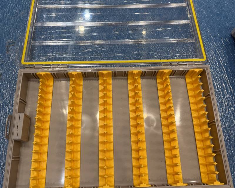 CL26-04 hard bait tray with long slots for crankbaits and minnows, at the Chinalure booth, CGC EXPO (Autumn) 2026
