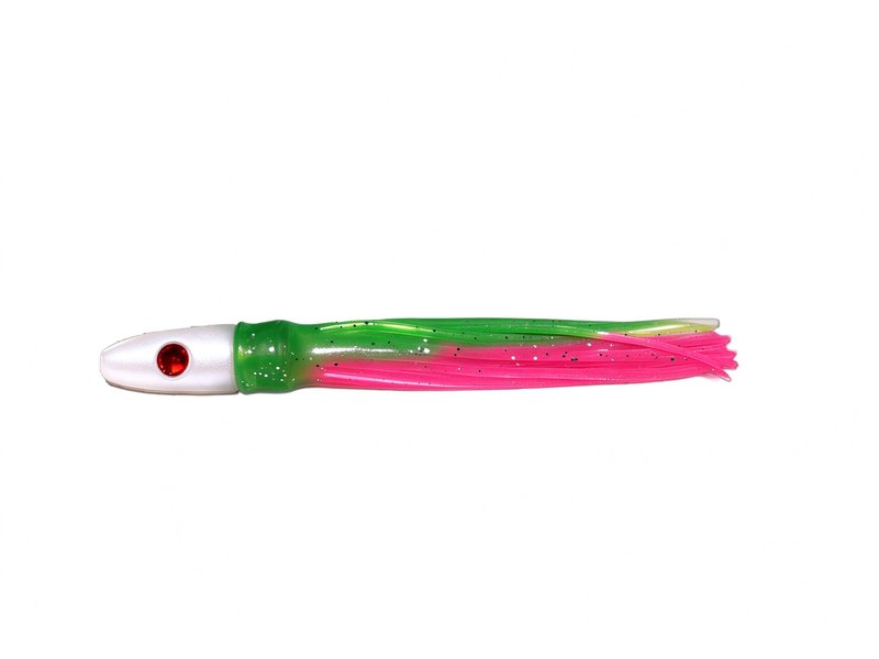 XZ-001 mini trolling skirt in Green/Pink
