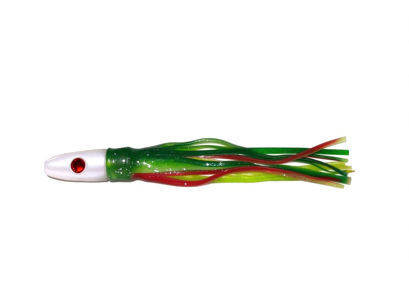 XZ-001 mini trolling skirt in Green/Red