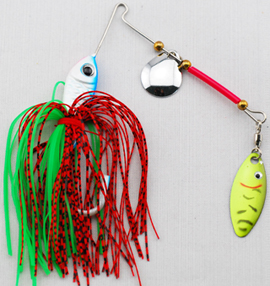 SB38 spinner bait, skirted jig with a willow blade