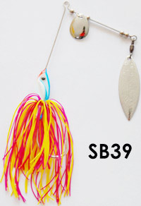 SB39 spinner bait, skirted jig with a willow blade
