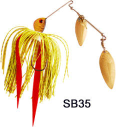 SB35 spinner bait, skirted jig with a willow blade