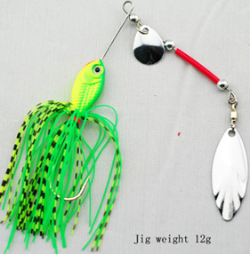 SB36 spinner bait, skirted jig with a willow blade