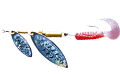SB16 spinner bait, skirted jig with a willow blade